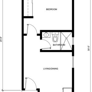 1 BEDROOM / 1 BATHROOM (372 S.F)