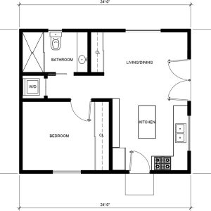 1 BEDROOM / 1 BATHROOM (485 S.F)